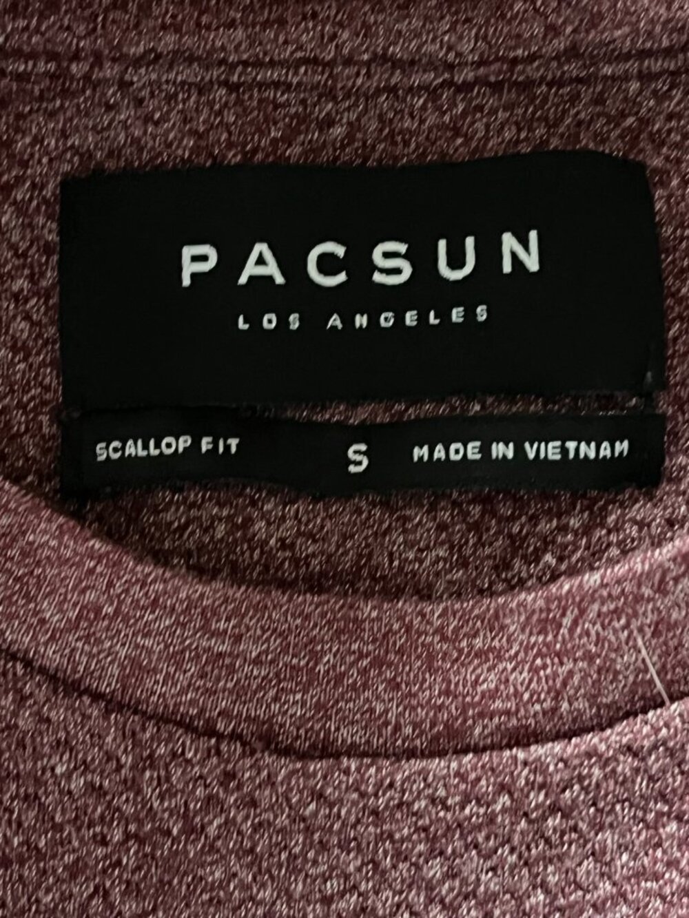 Pacsun Scallop Fit Thermal Long Sleeve T Shirt Men Small Red Cotton Blend Long - Picture 4 of 7